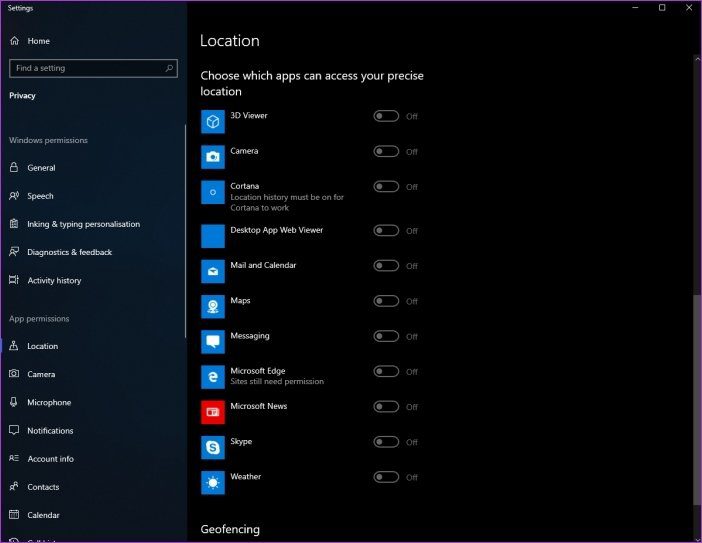 Windows 10 Privacy Settings 5