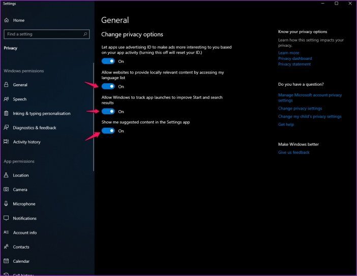 Windows 10 Privacy Settings 7