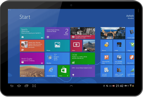 Windows 8 Start Screen On Android