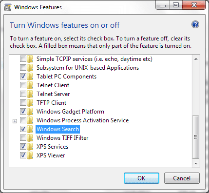 Windows Search Feature