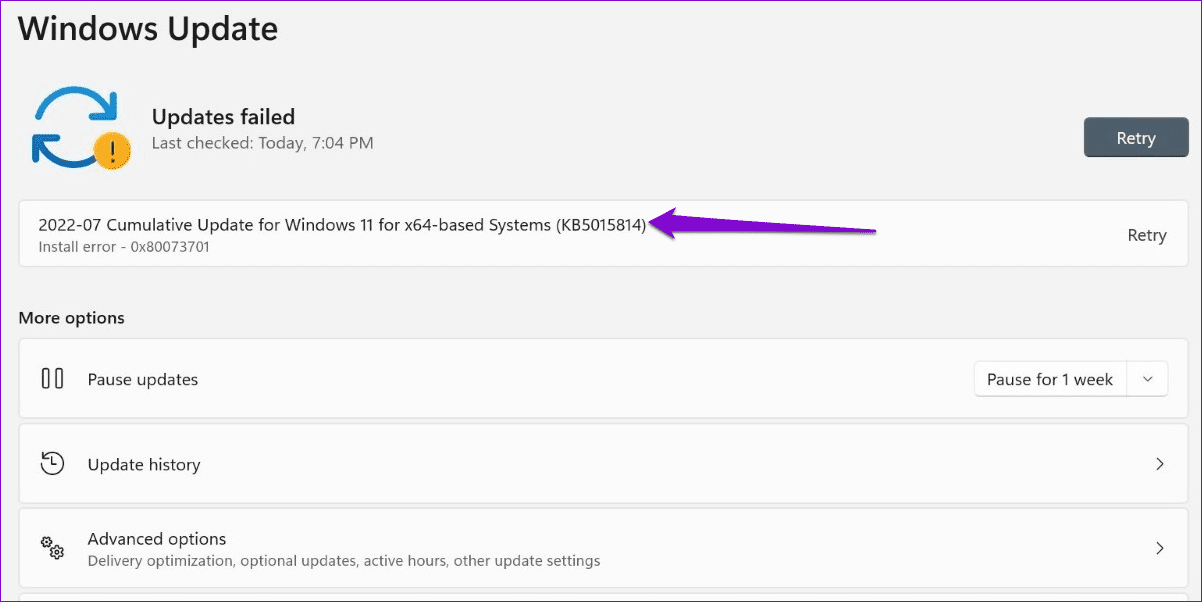 Windows Update KB Number