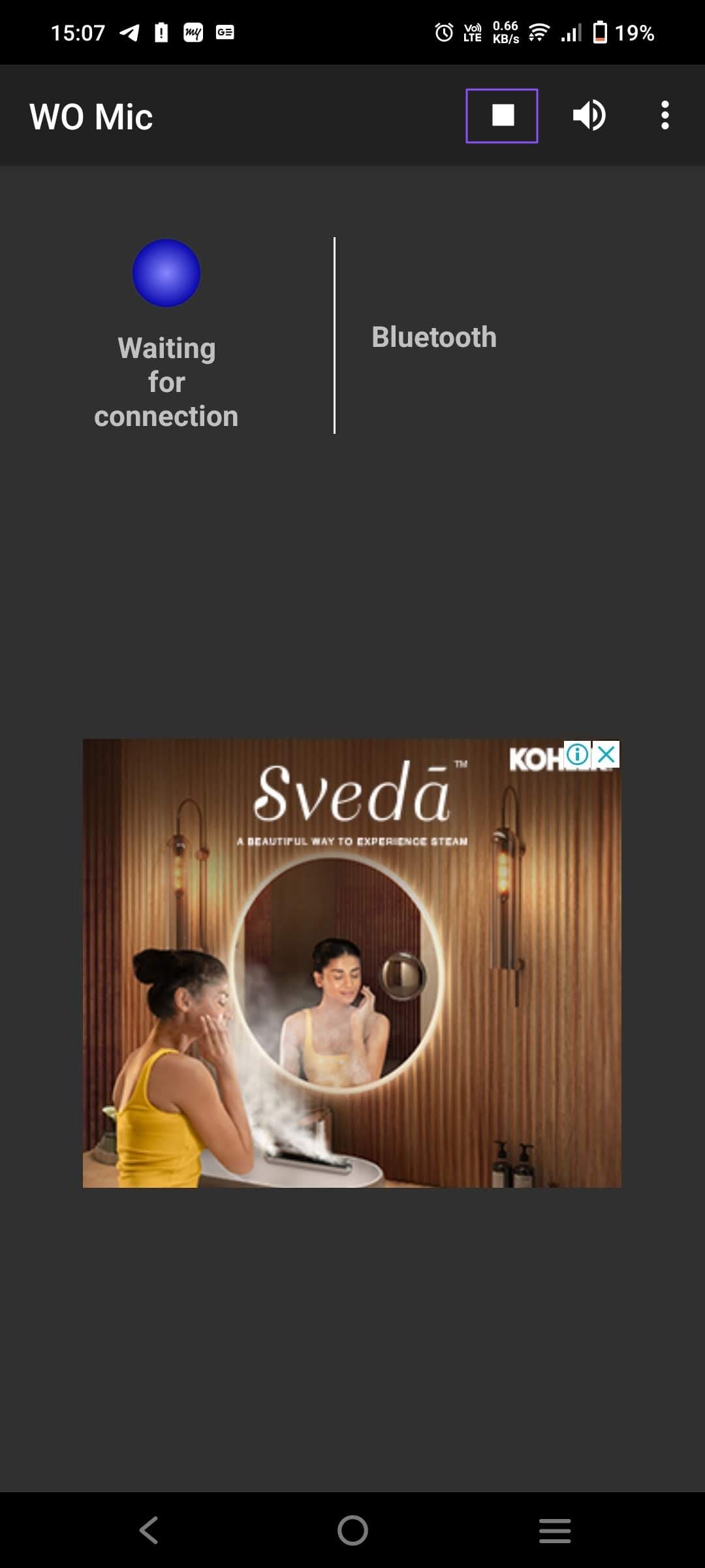 Wo Mic Play Button to Connect