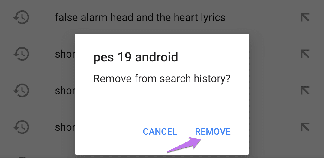 You Tube Android Search Remove 2