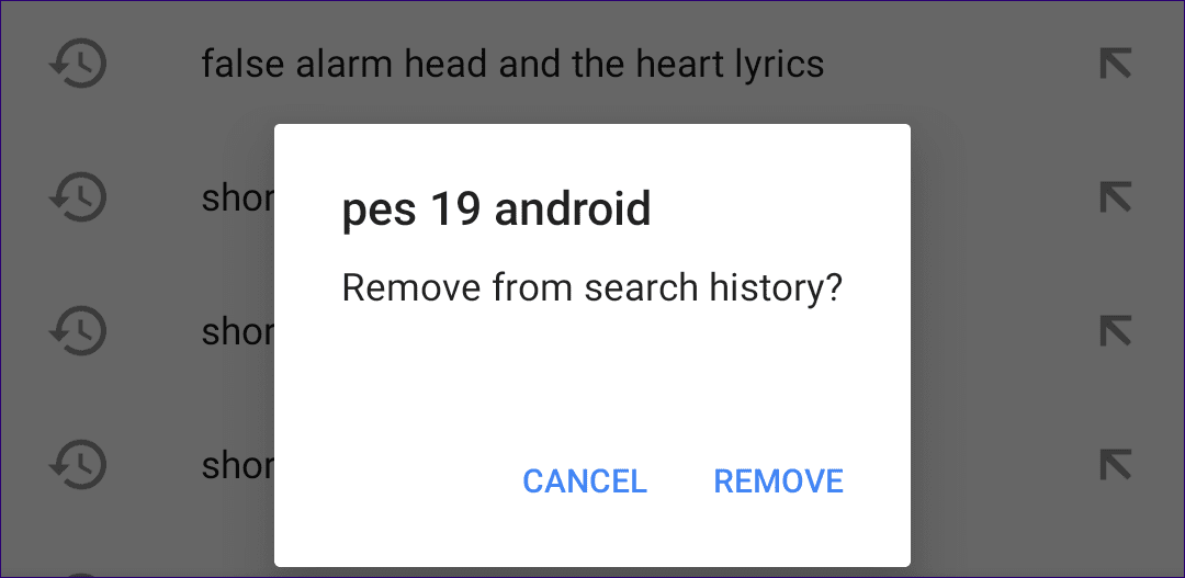 You Tube Android Search Remove