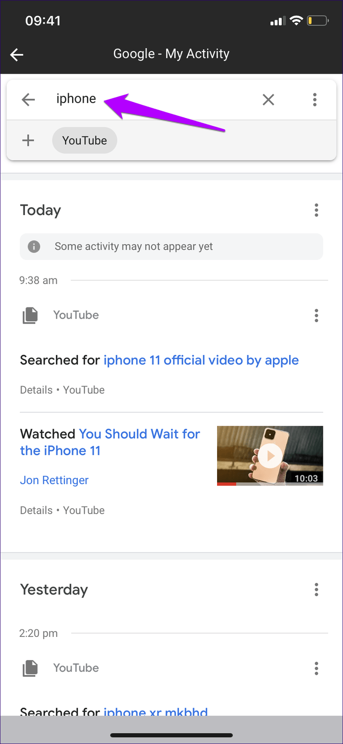 You Tube Clear Search Watch History Iphone 14