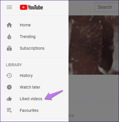 You Tube Liked Videos Option