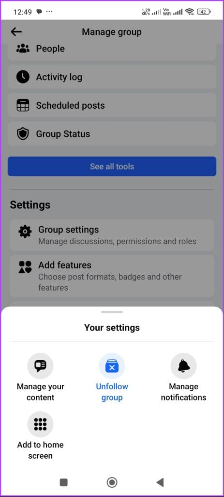 Your Settings screen