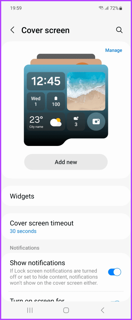 Your cover screen should now show up