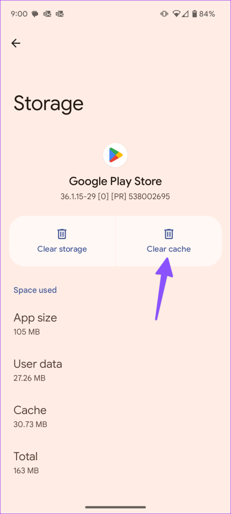 clear cache on Android