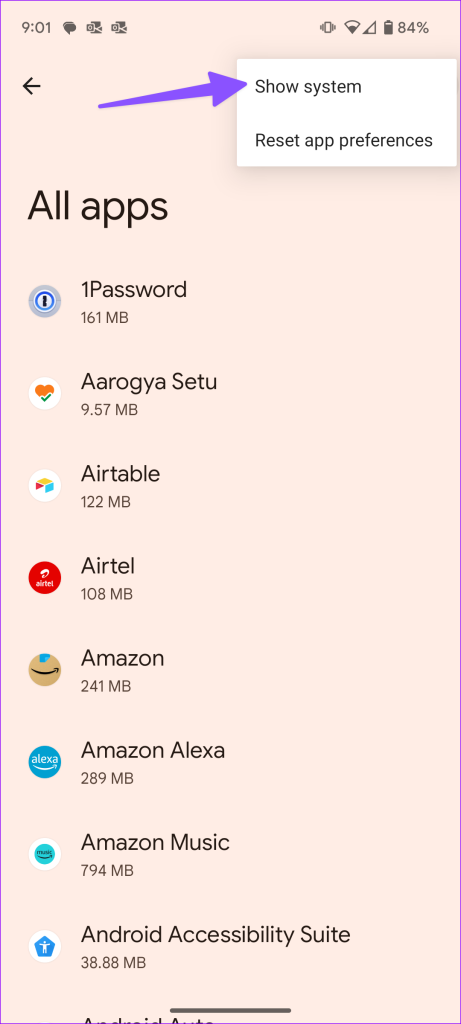 system apps on Android