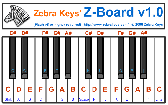 Zebra Keys Flash Piano