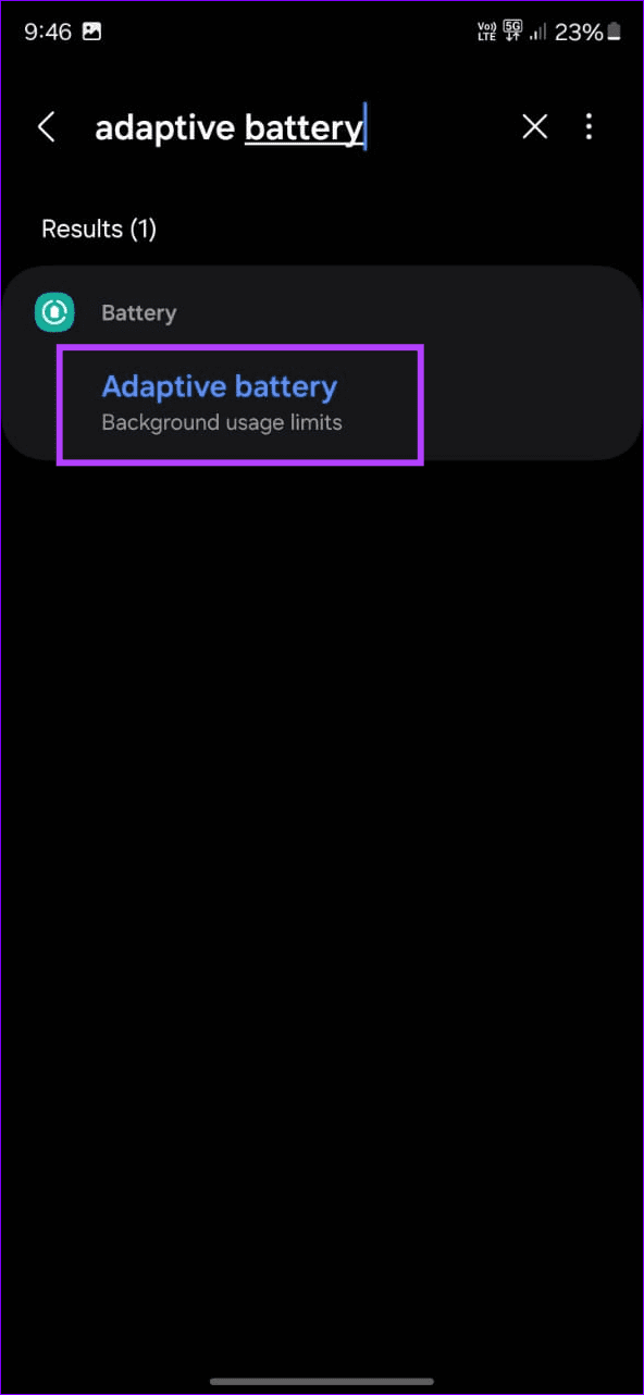 adaptive battery settings
