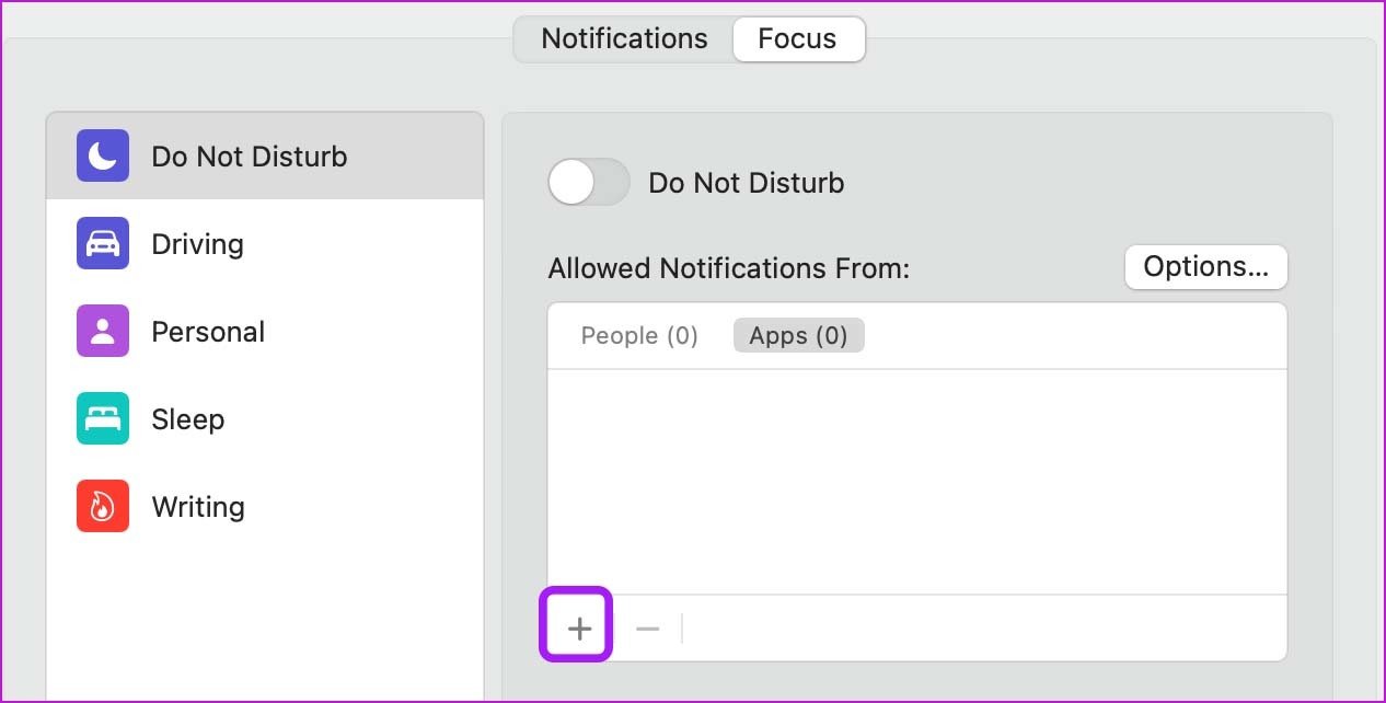 Add apps as exception mail notifications not working on mac