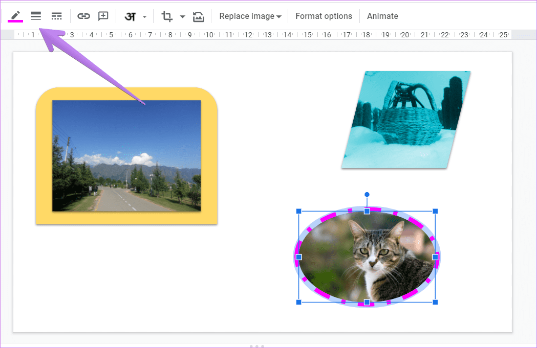 Add border around image in google slides 14