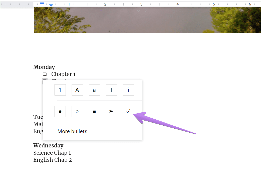 Add checkboxes in google docs 5