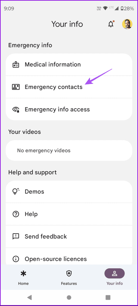 add emergency contact personal safety android