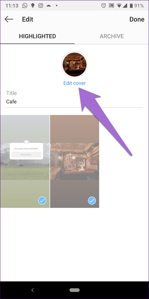 Add Instagram Highlights Cover Without Posting To Story 9