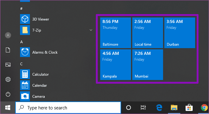 Add Multiple Clocks Windows 10