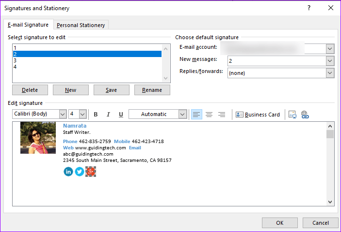 Add Signatures Outlook 2