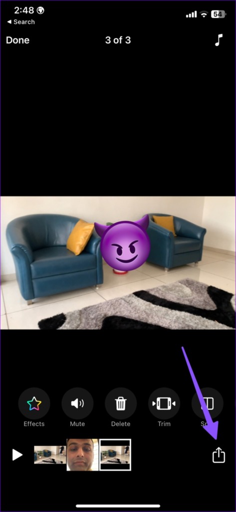 share menu on iphone