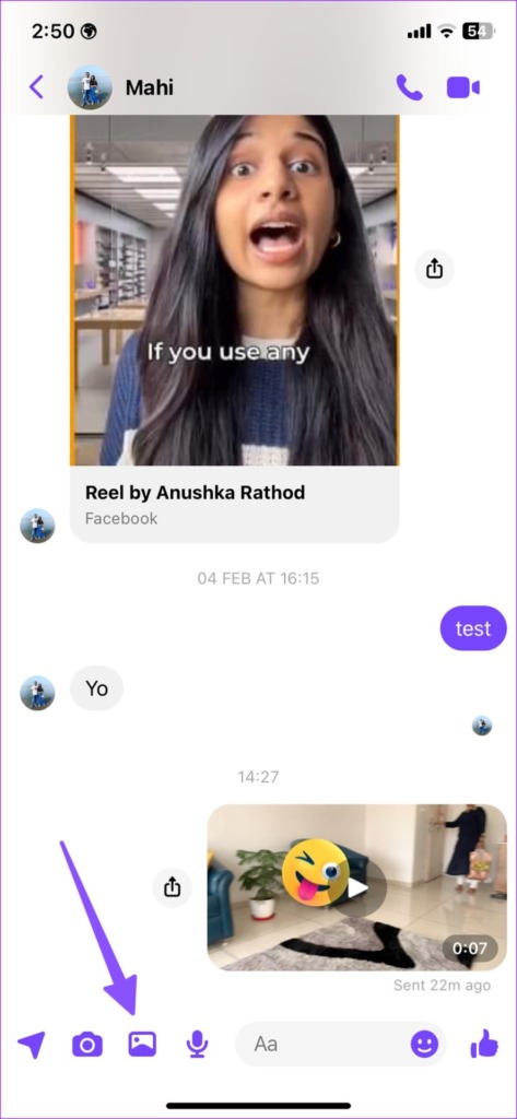 send video on messenger
