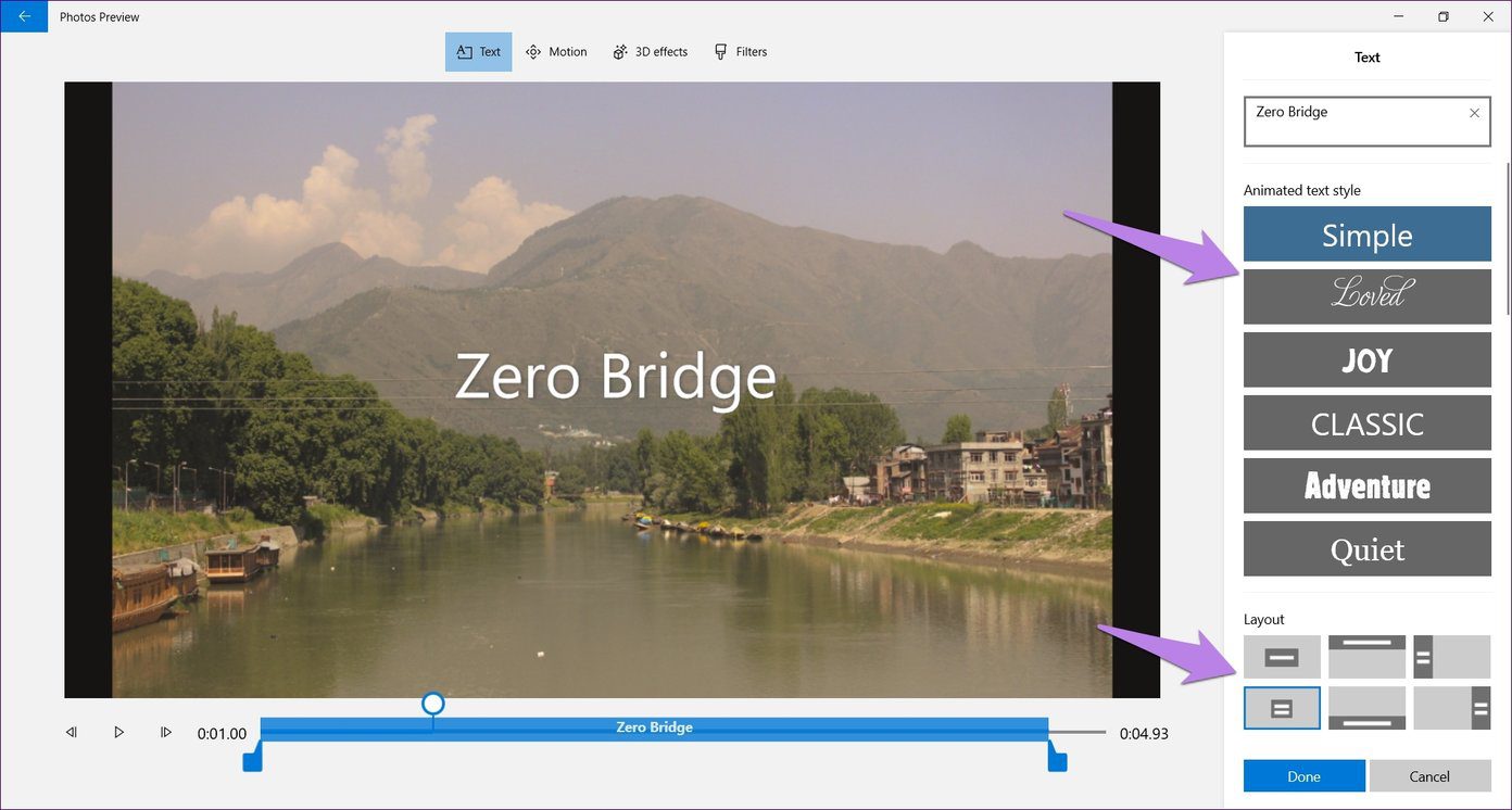 Add Text To Video In Microsoft Photos Video Editor 3