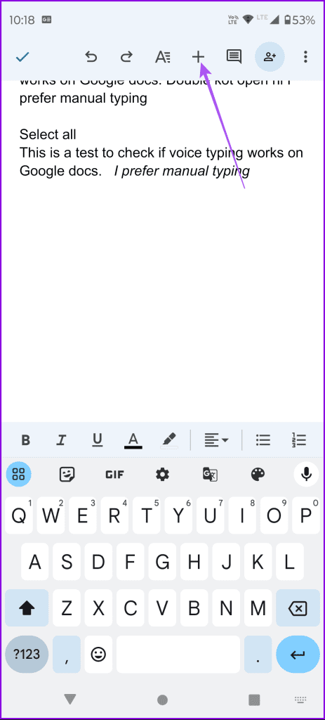 add to google docs app mobile