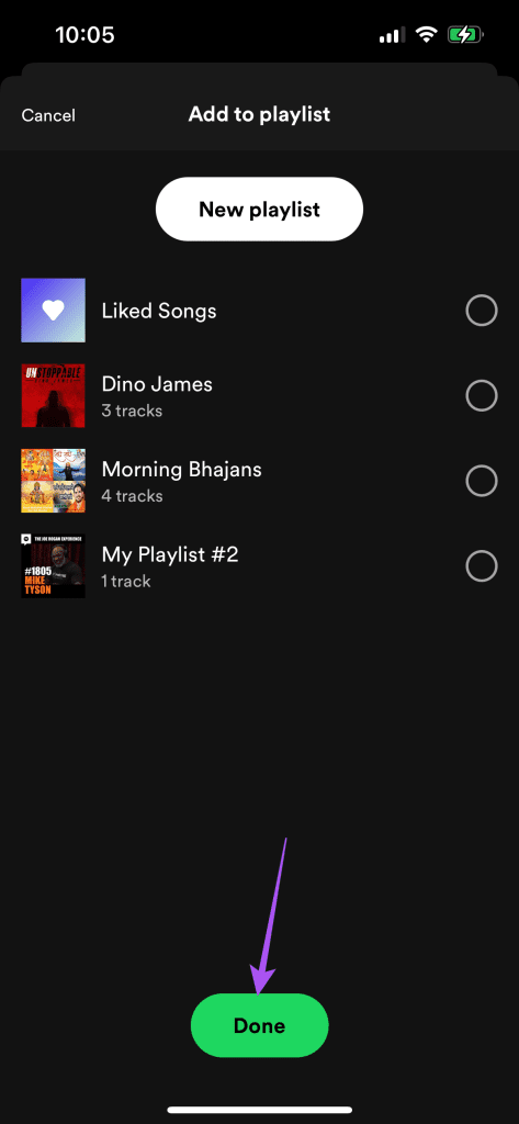 add to playlist spotify app iphone