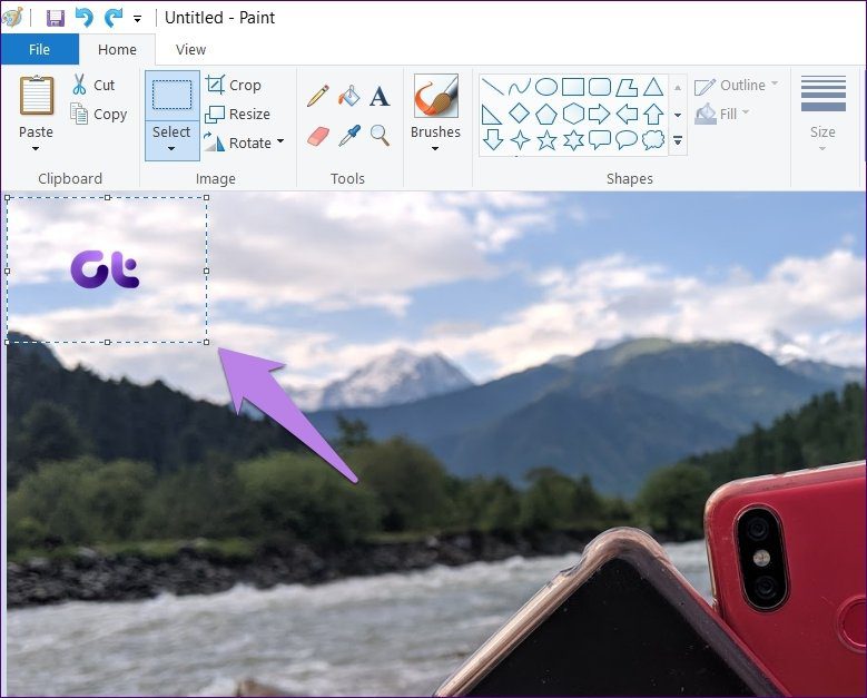 Add transparent image over another picture in paint and paint 3d 8