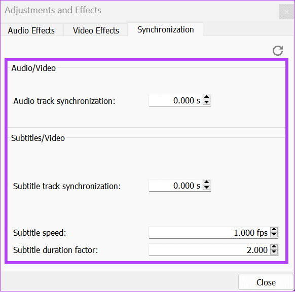 adjust the subtitle delay on VLC
