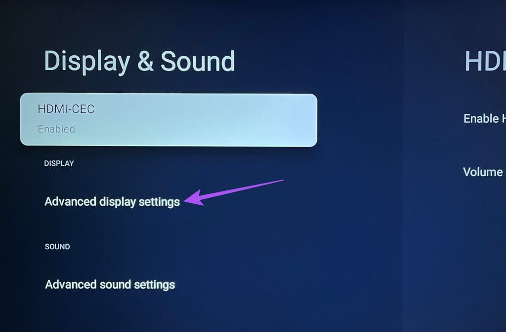 advanced display settings google tv 1