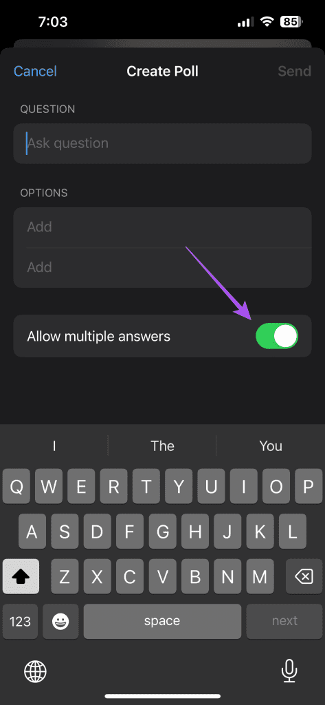 allow multiple answers whatsapp group