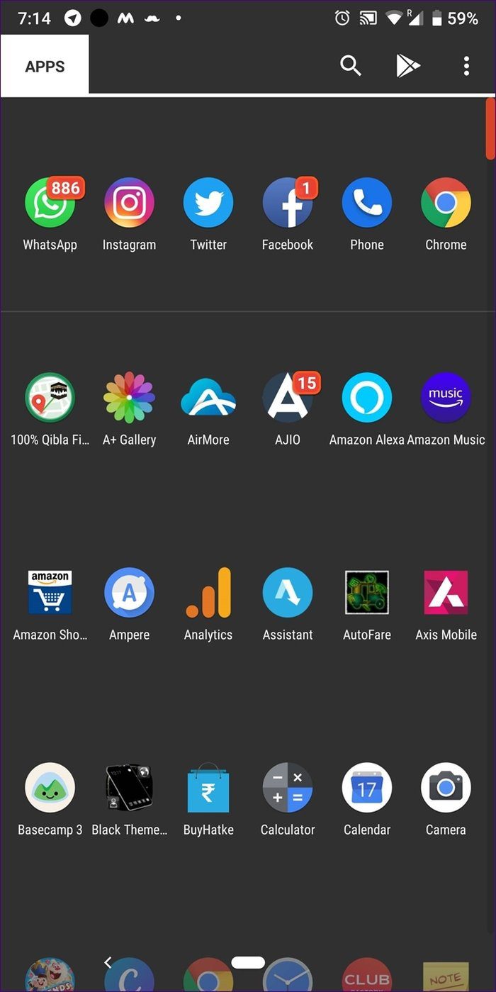 Android Launcher Dark Mode 8