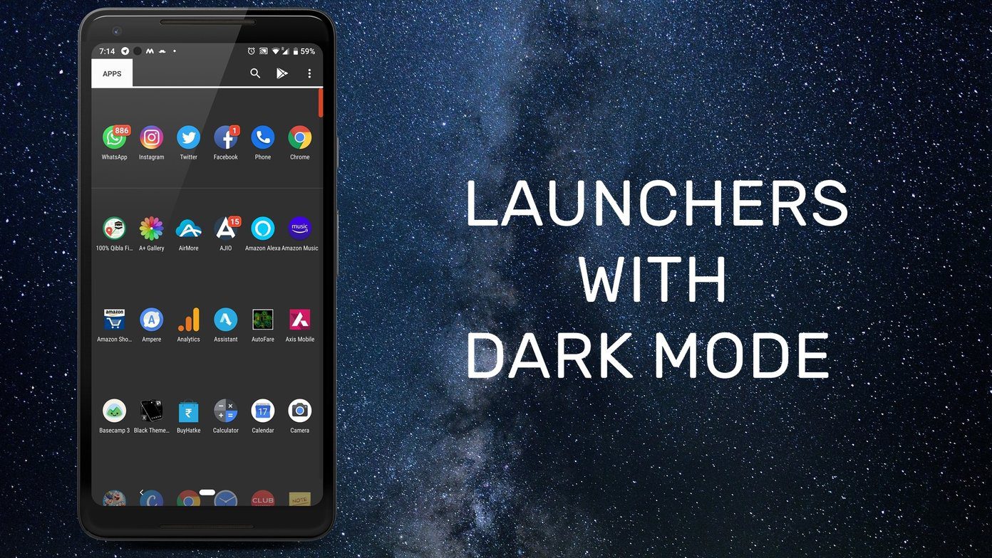 Android Launcher Dark Mode Fi
