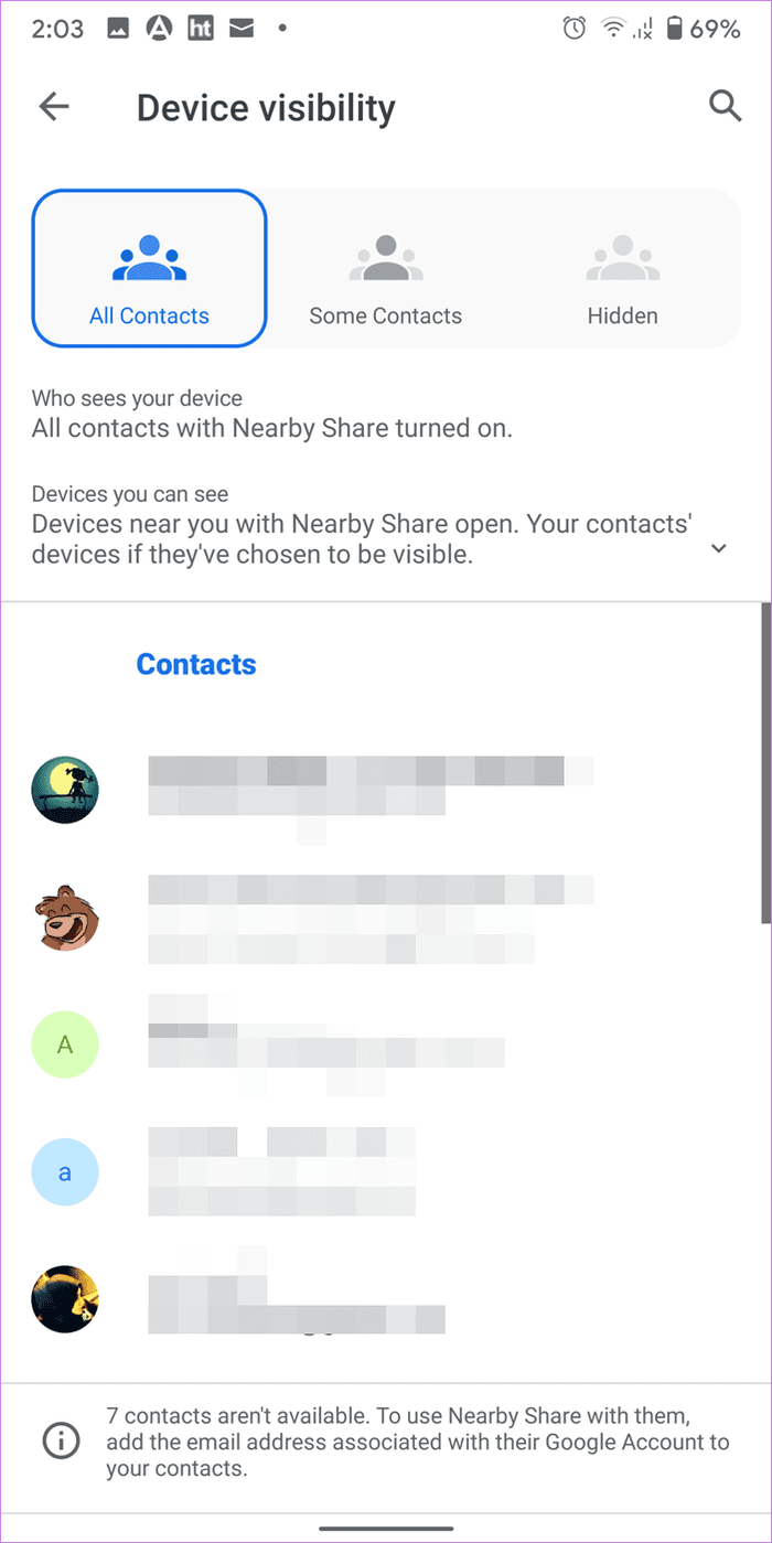 Android nearby sharing not working 9