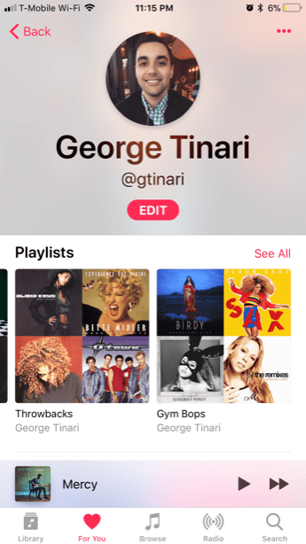 Apple Music Social Profiles Friends Playlists 1