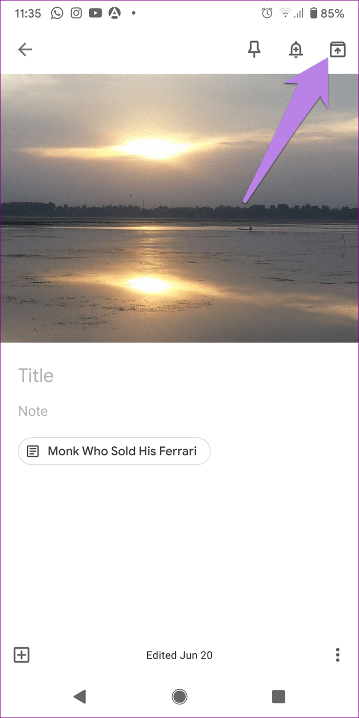 Archive in google keep notes 8