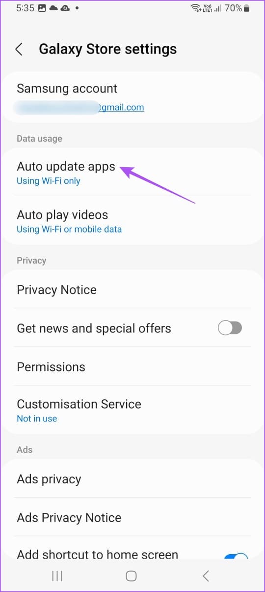 auto update apps galaxy store samsung