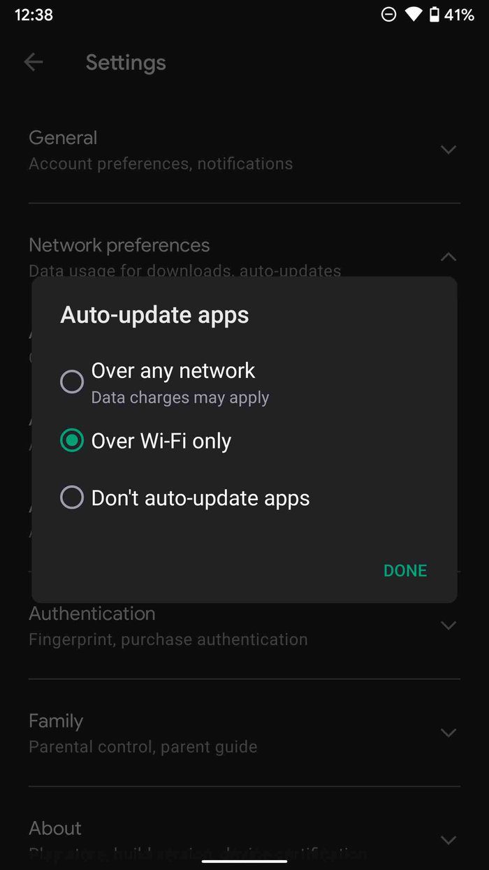Auto update apps in play store