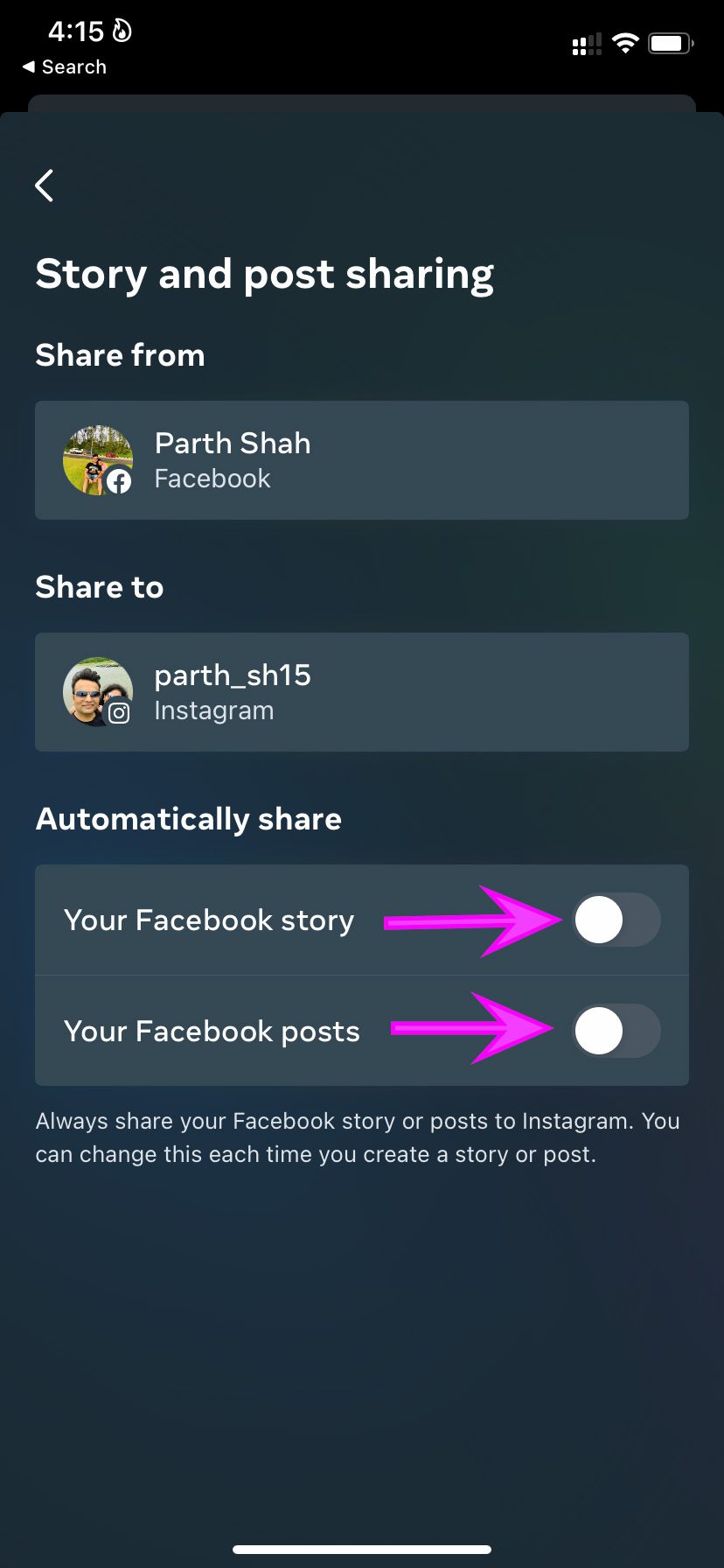 automatically share facebook posts Cant Share My Facebook Post to Instagram