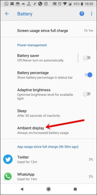Battery Percentage Pixel Ambient Display 4