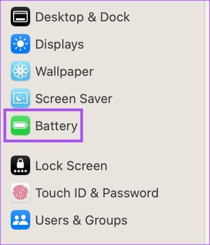 battery settings Mac 