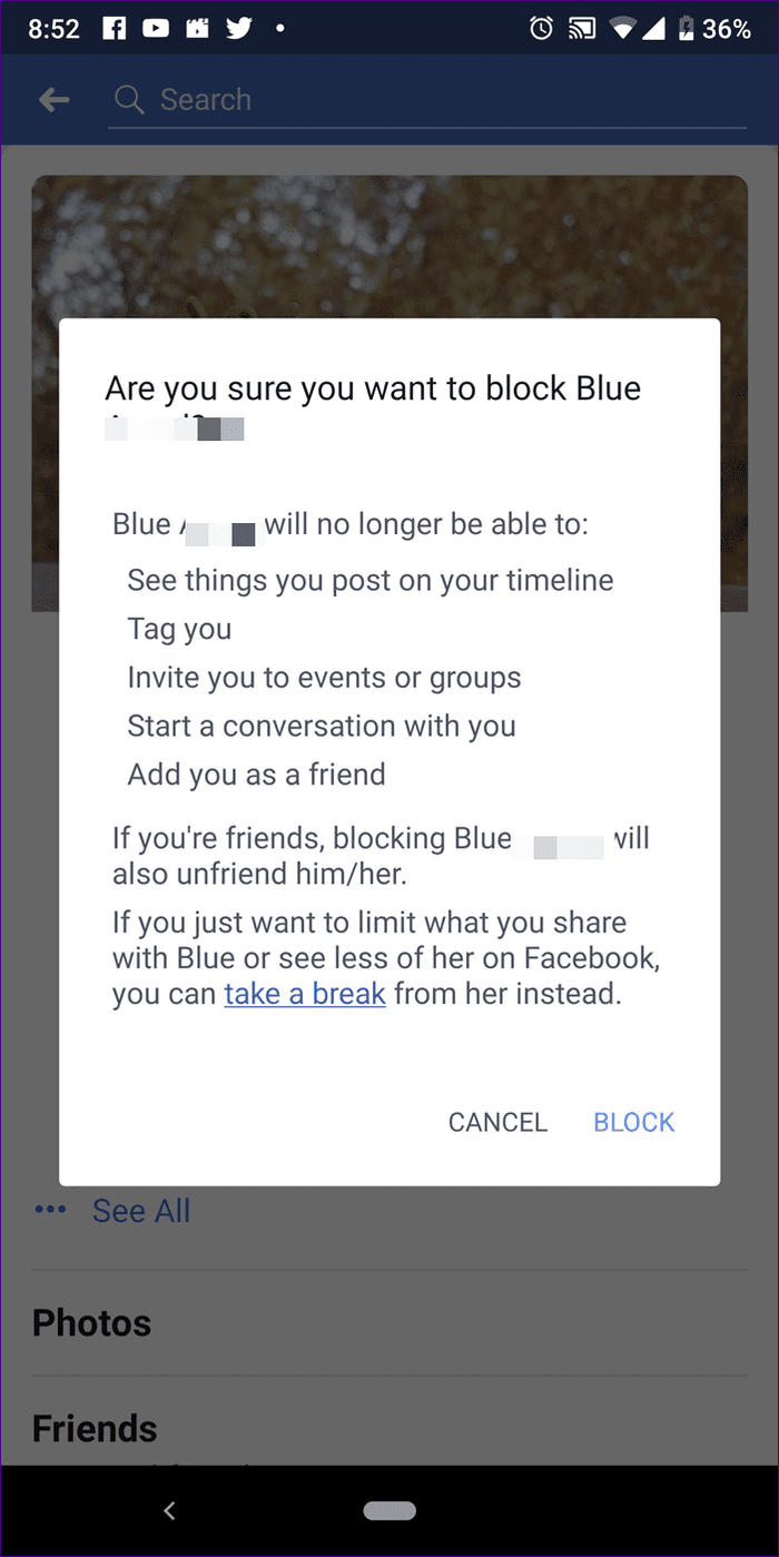 Auf Facebook blockieren 8