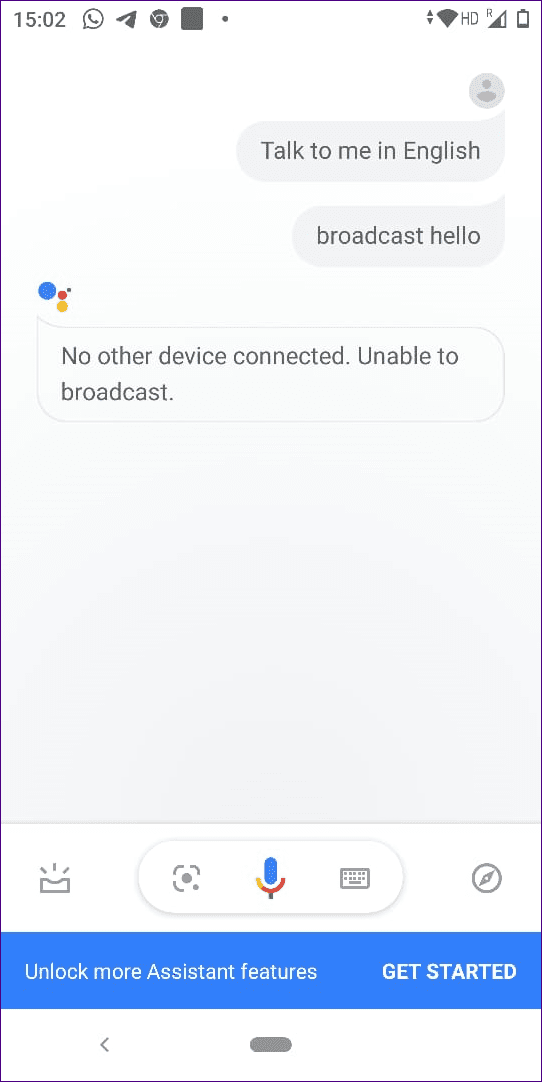 Broadcast message from phone to google home 4