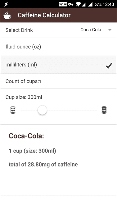 Caffeine Calculator