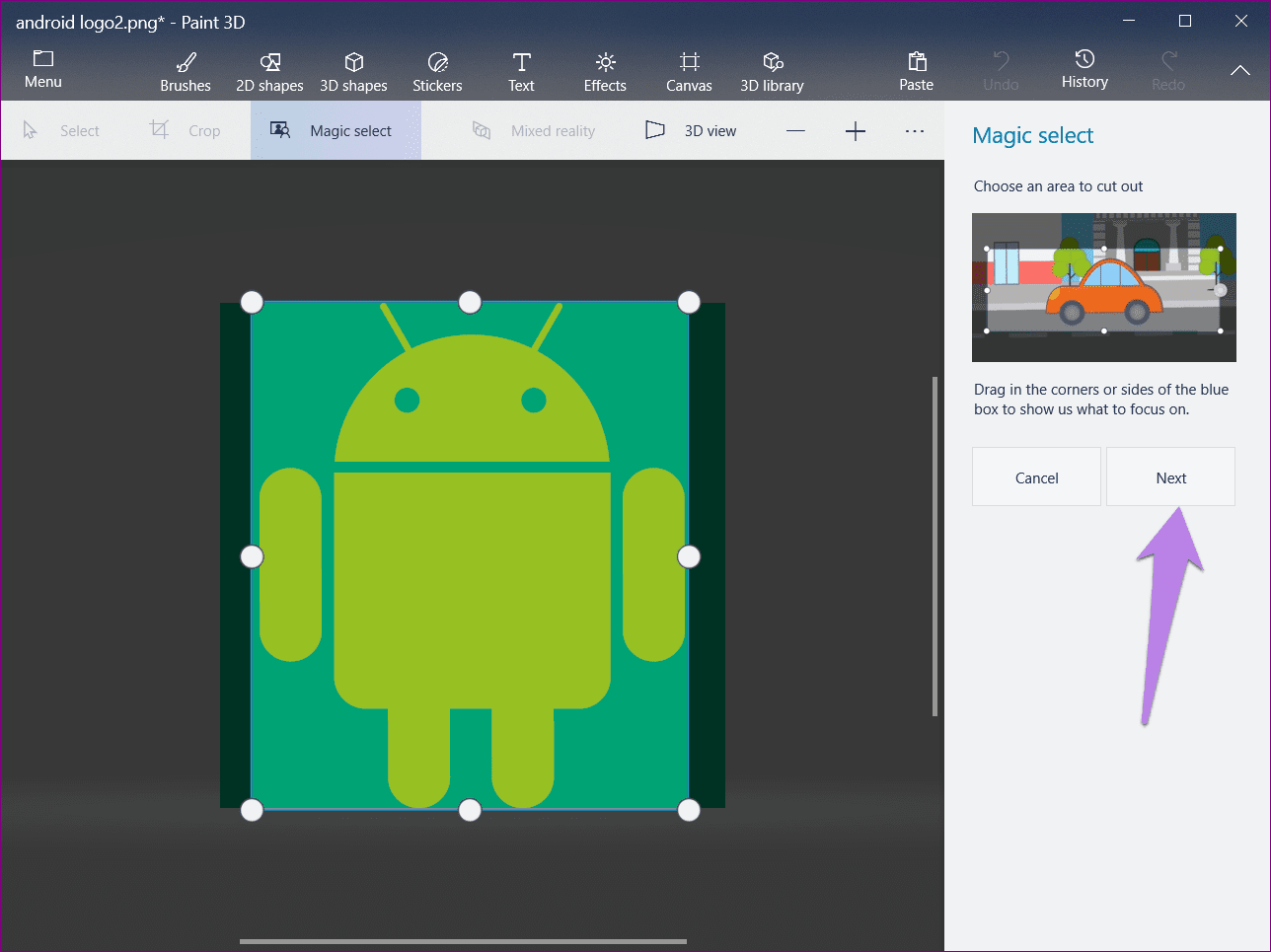 Change Background In Paint 3D 5