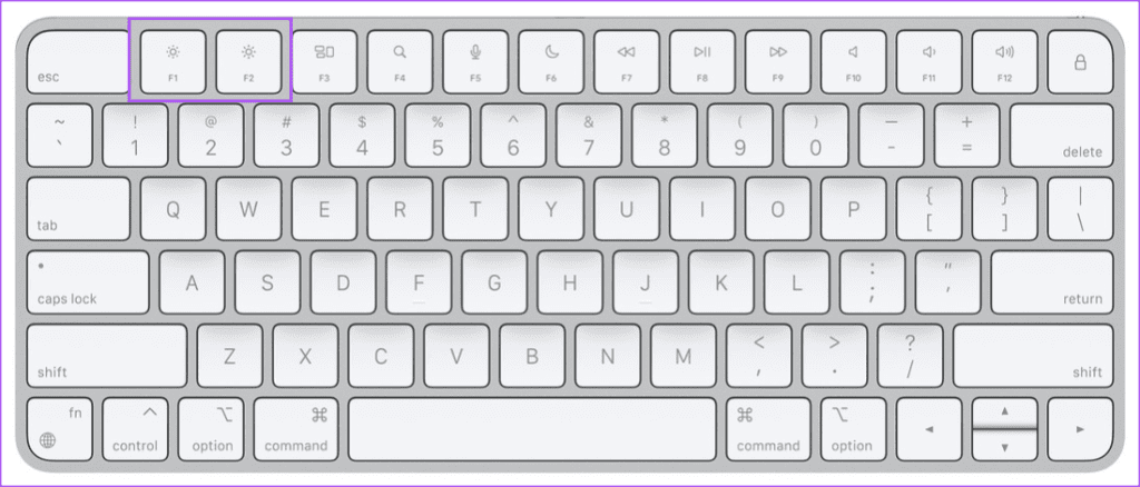 change brightness mac keyboard 