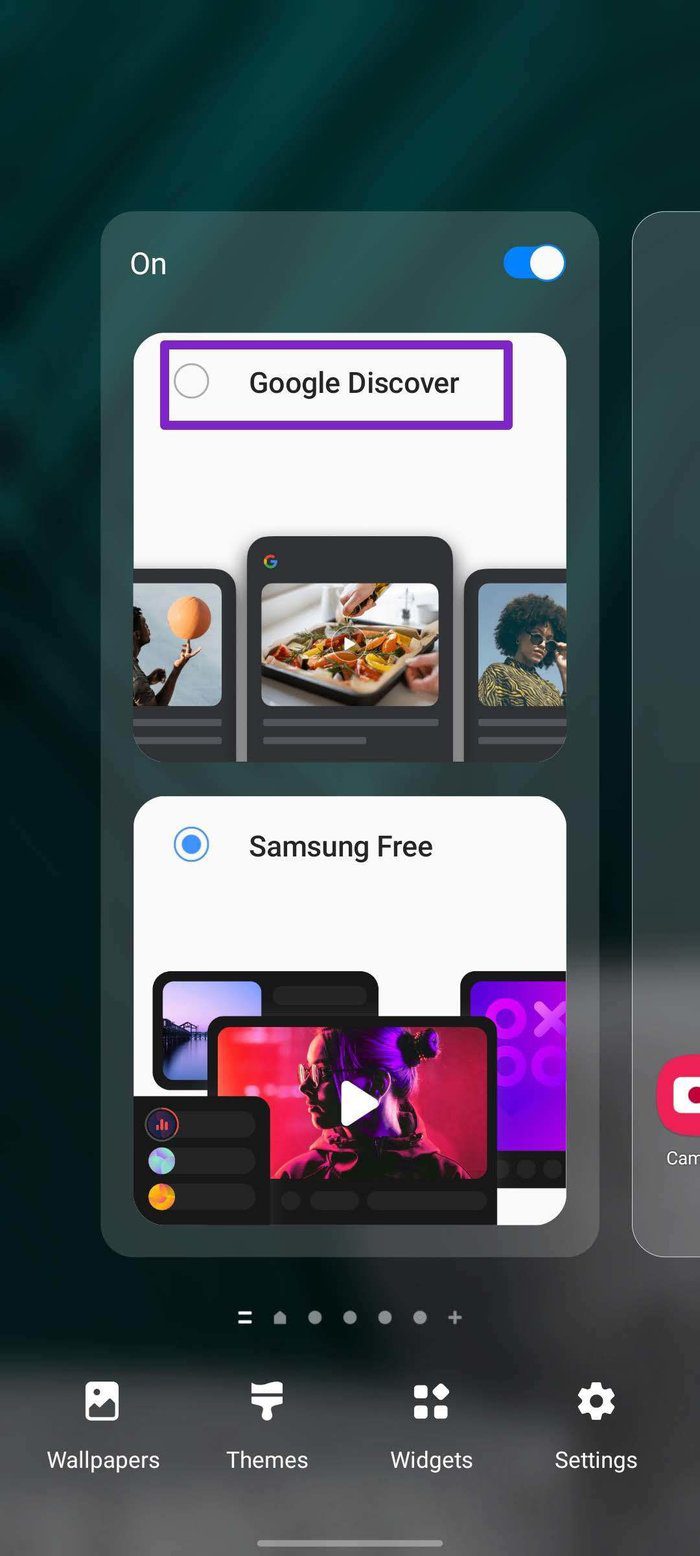 Change from samsung free to google discover