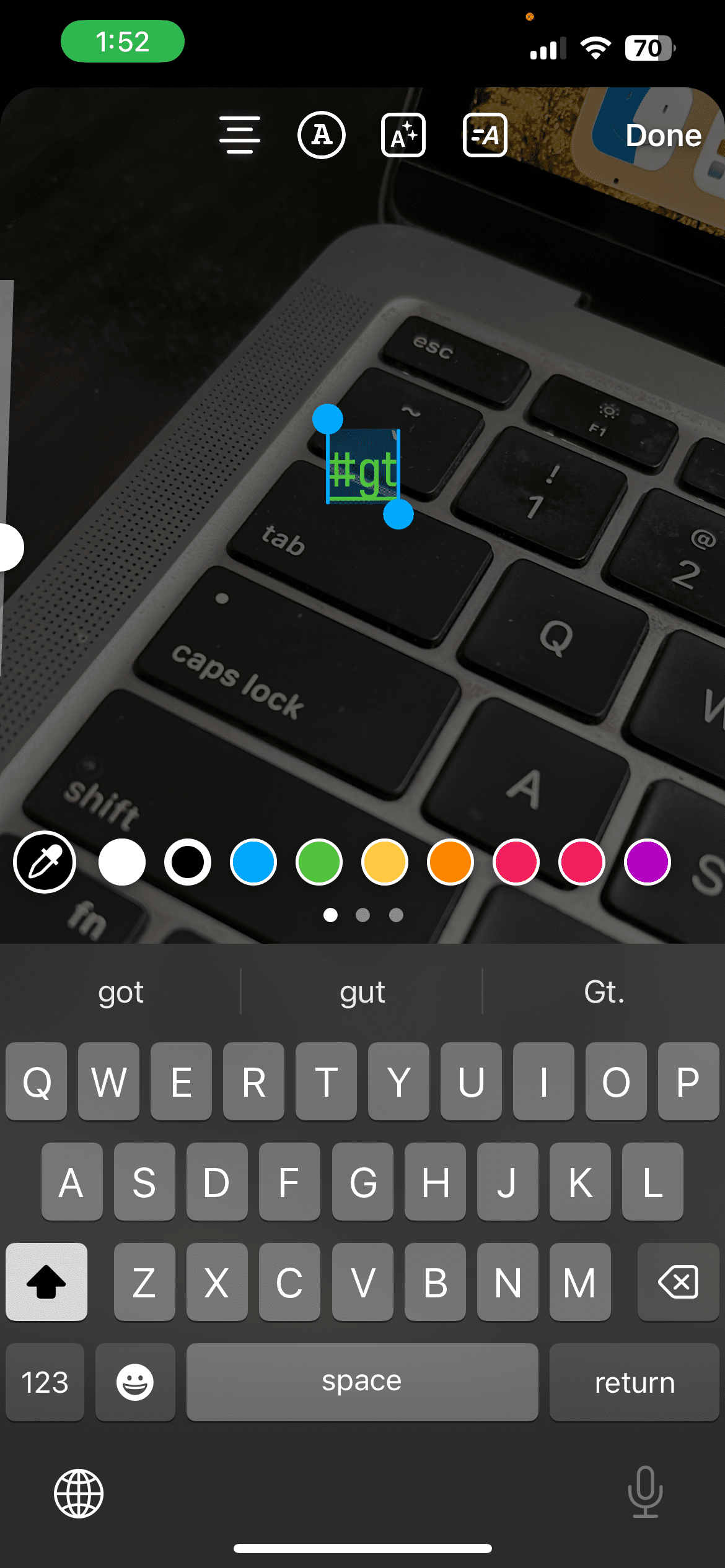 change hashtag color instagram story