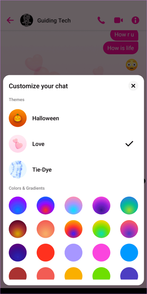 How to Change or Remove Themes in Facebook Messenger - Guiding Tech